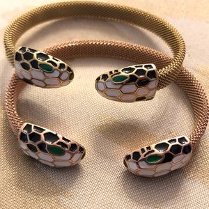 Stainless steel mesh style serpenti bracelet